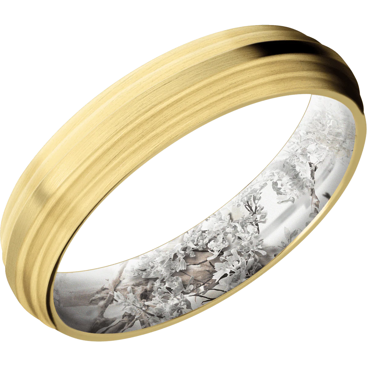 22K Yellow Gold + Satin , Satin Finish + King's Snow - Image 2