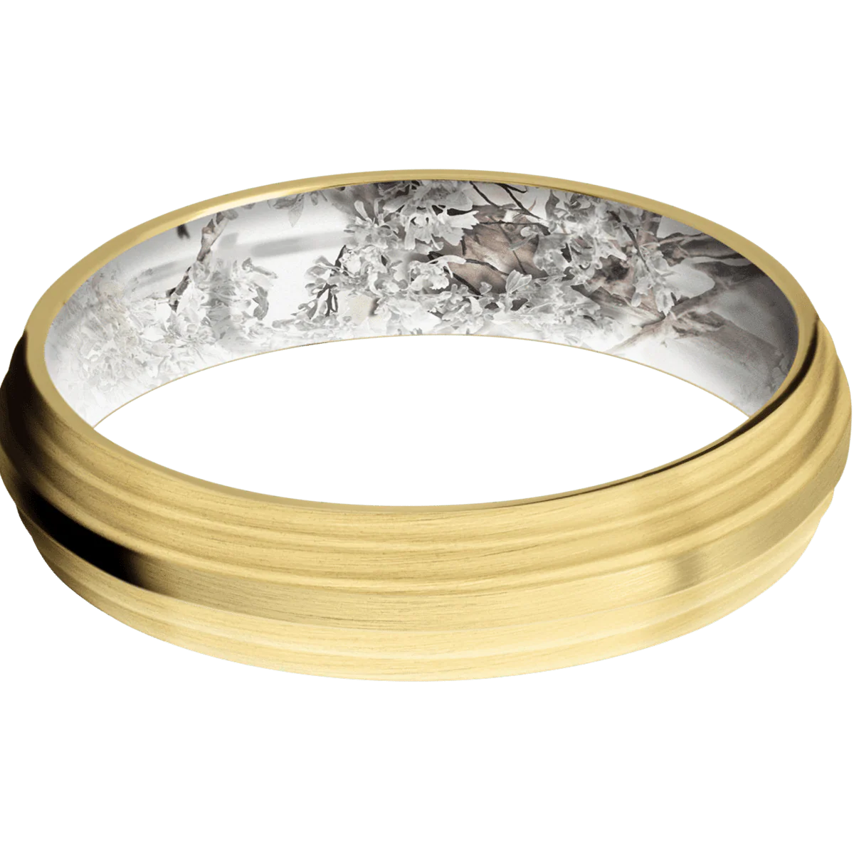 22K Yellow Gold + Satin , Satin Finish + King's Snow - Image 3