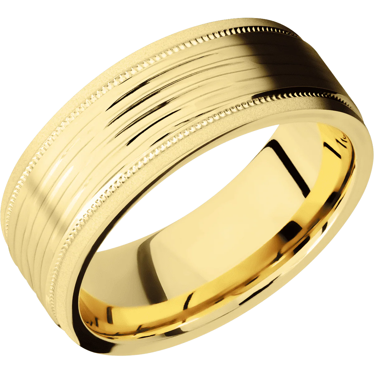 22K Yellow Gold + Treebark3 , Bead Finish - Image 2