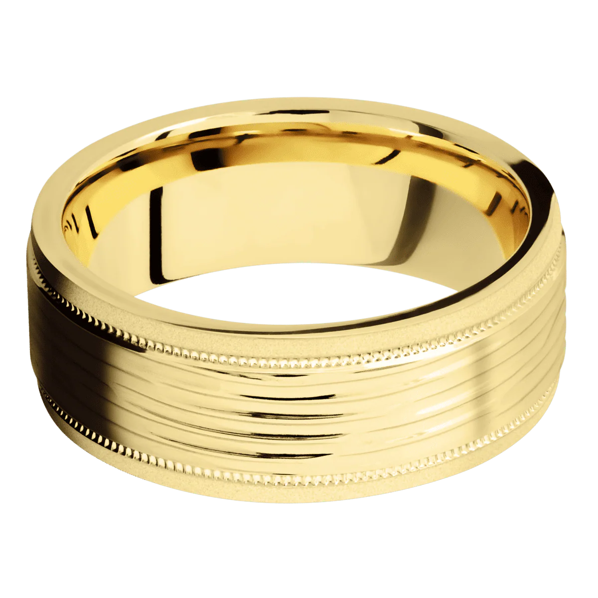 22K Yellow Gold + Treebark3 , Bead Finish - Image 3