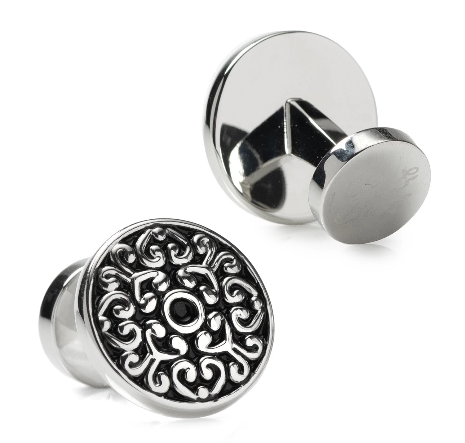 Antique Filigree Round Cufflinks - Image 3