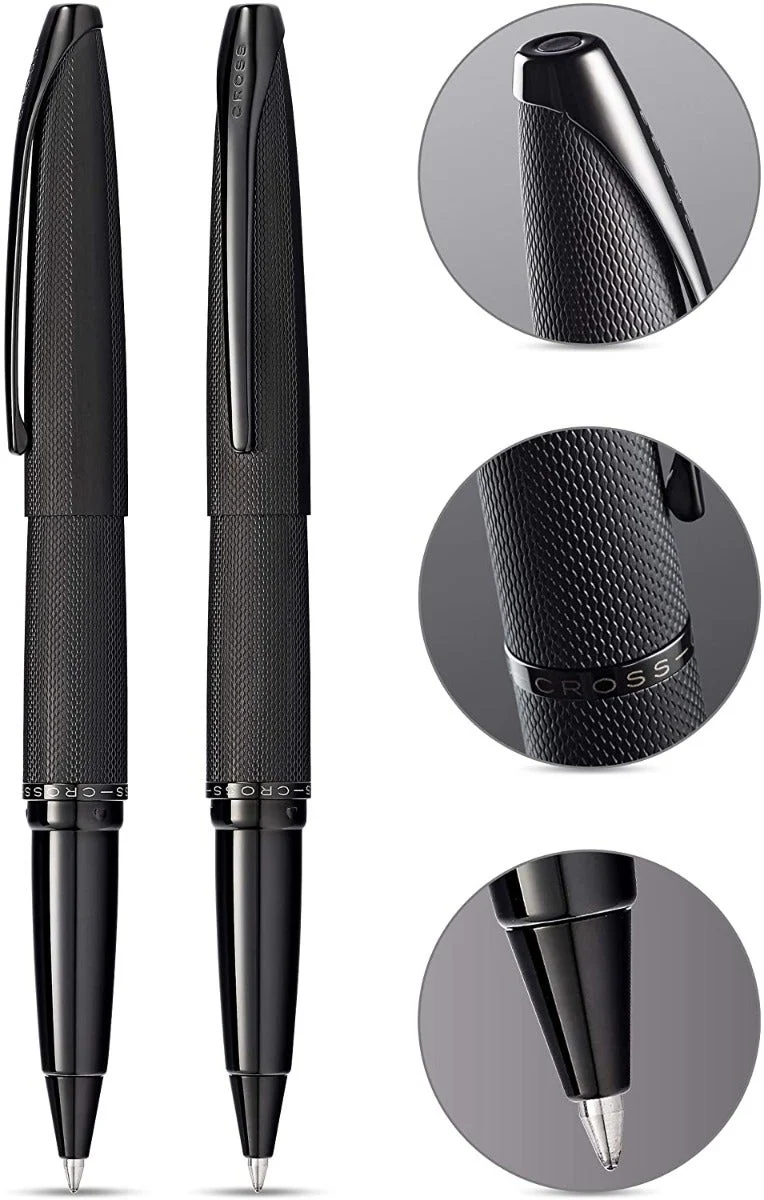 ATX® Brushed Black Rollerball Pen - Image 3
