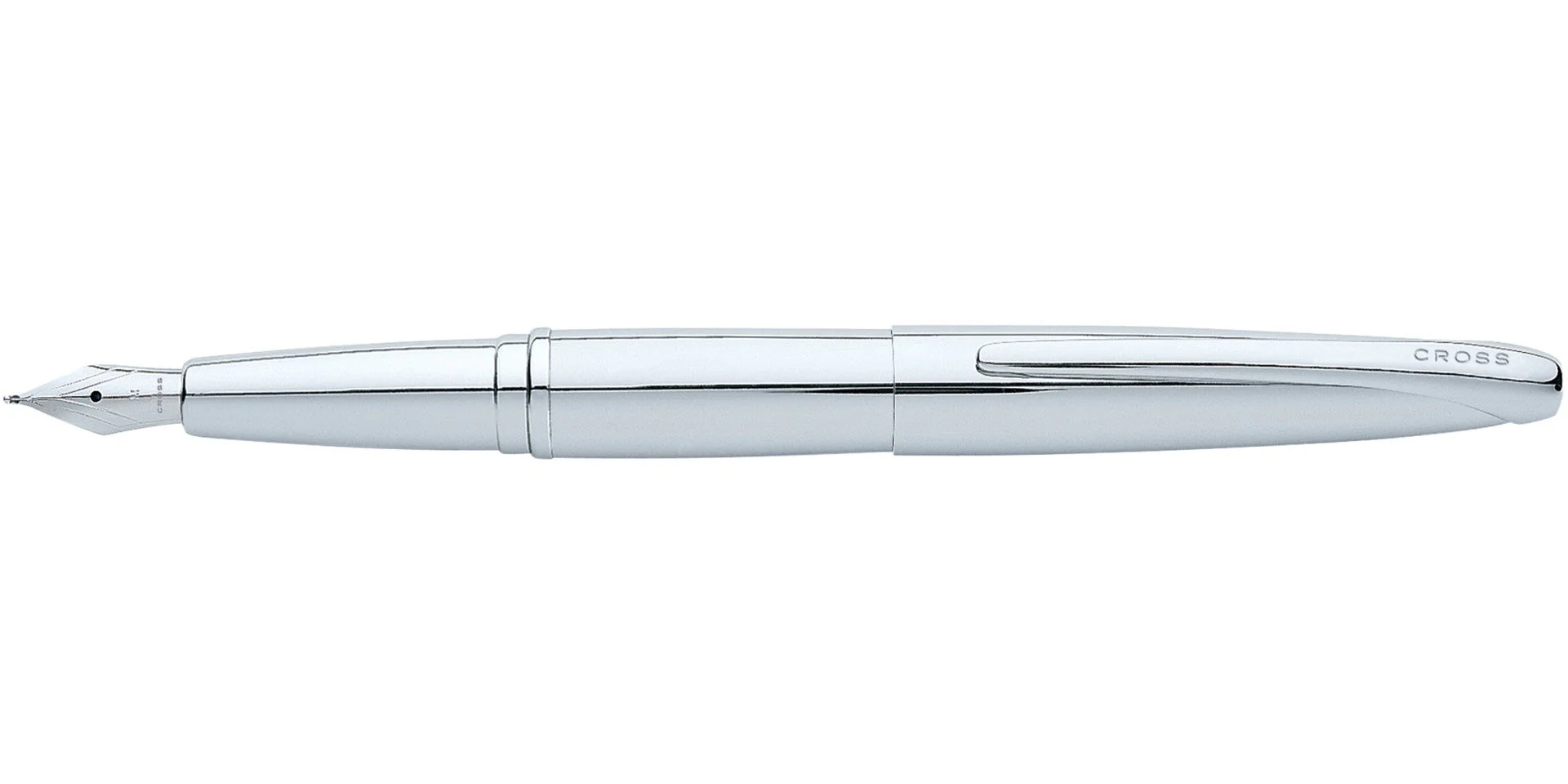 ATX® Pure Chrome Stainless Steel Fine Nib Fountain Pen - Image 4