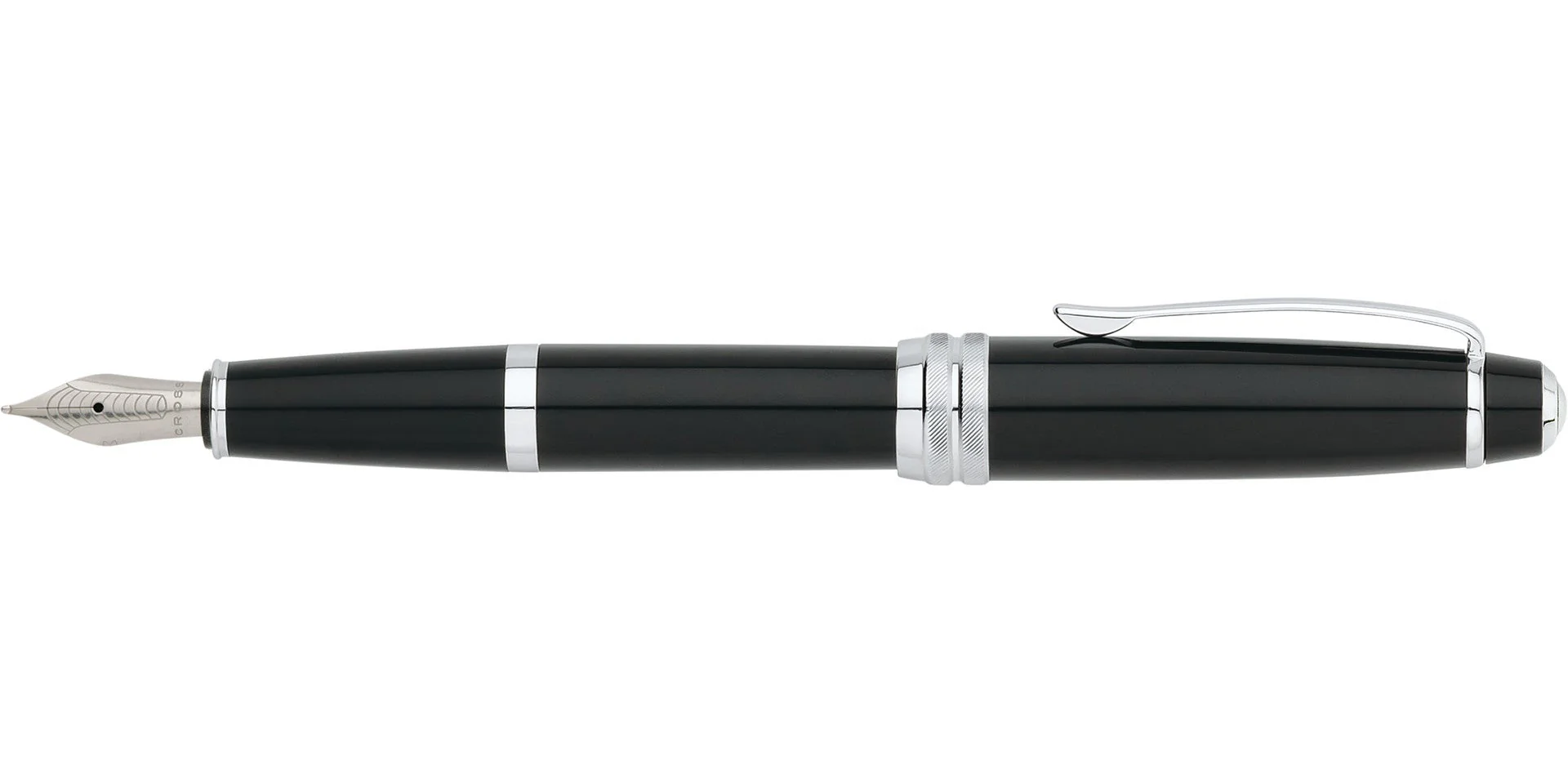 Bailey™ Black Lacquer Stainless Steel Medium Nib Fountain Pen - Image 4
