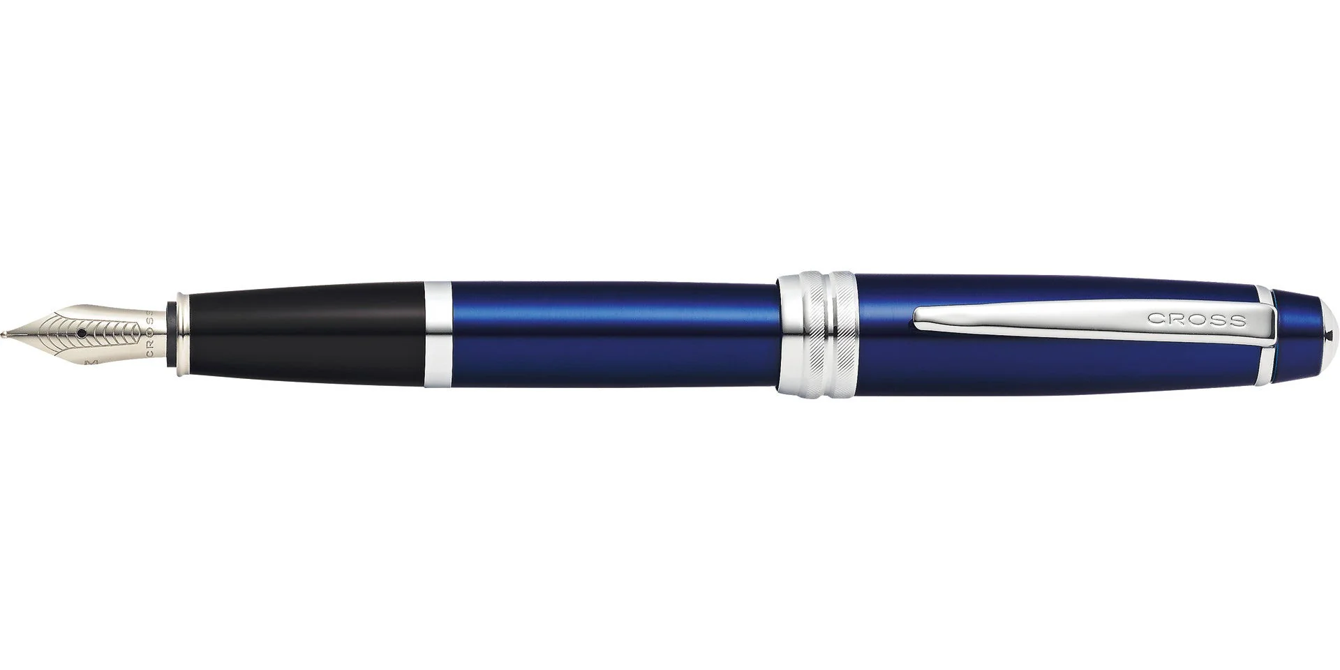 Bailey™ Blue Lacquer Stainless Steel Medium Nib Fountain Pen - Image 5