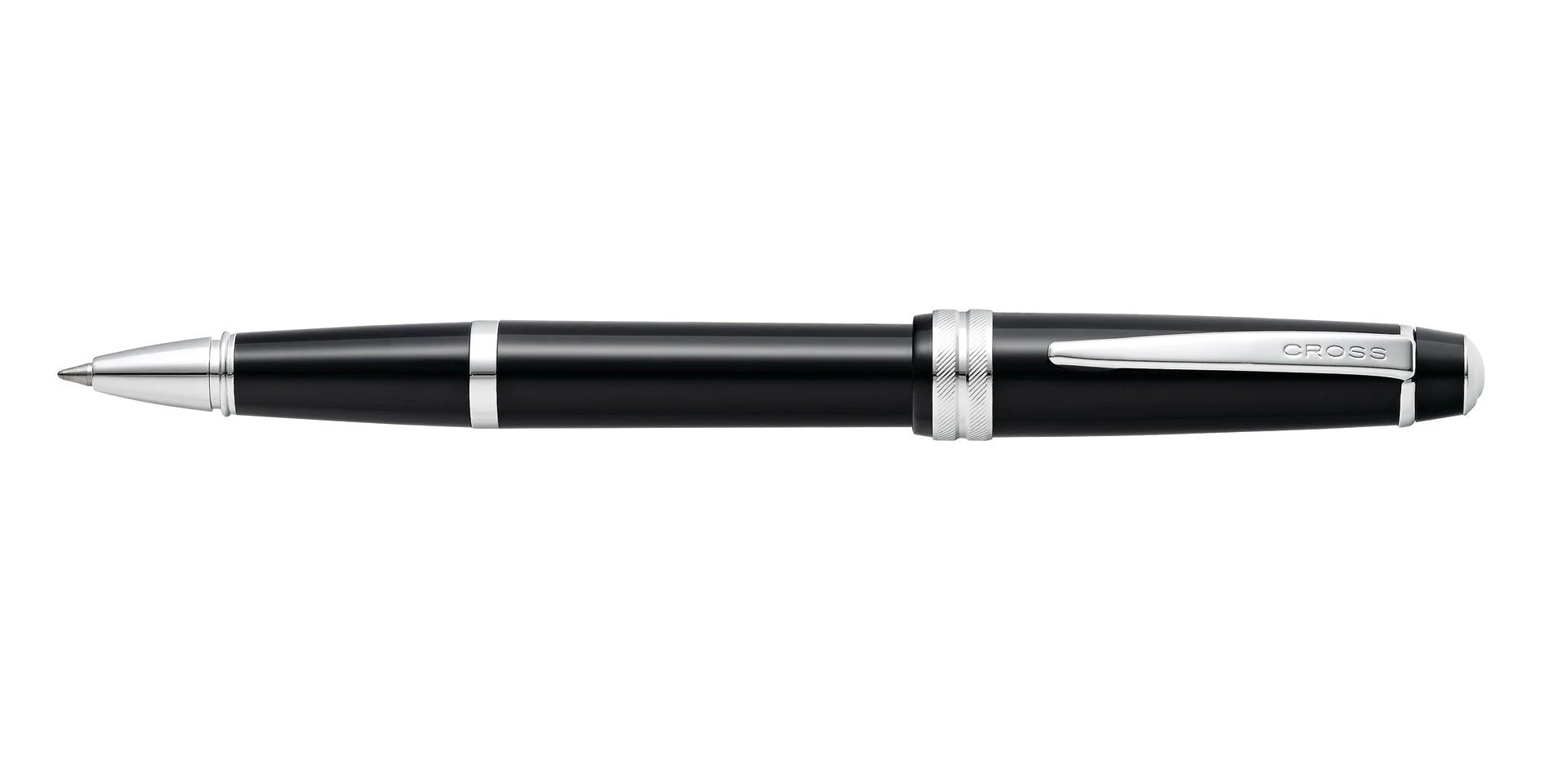 Bailey Light™ Glossy Black Resin Rollerball Pen - Image 3