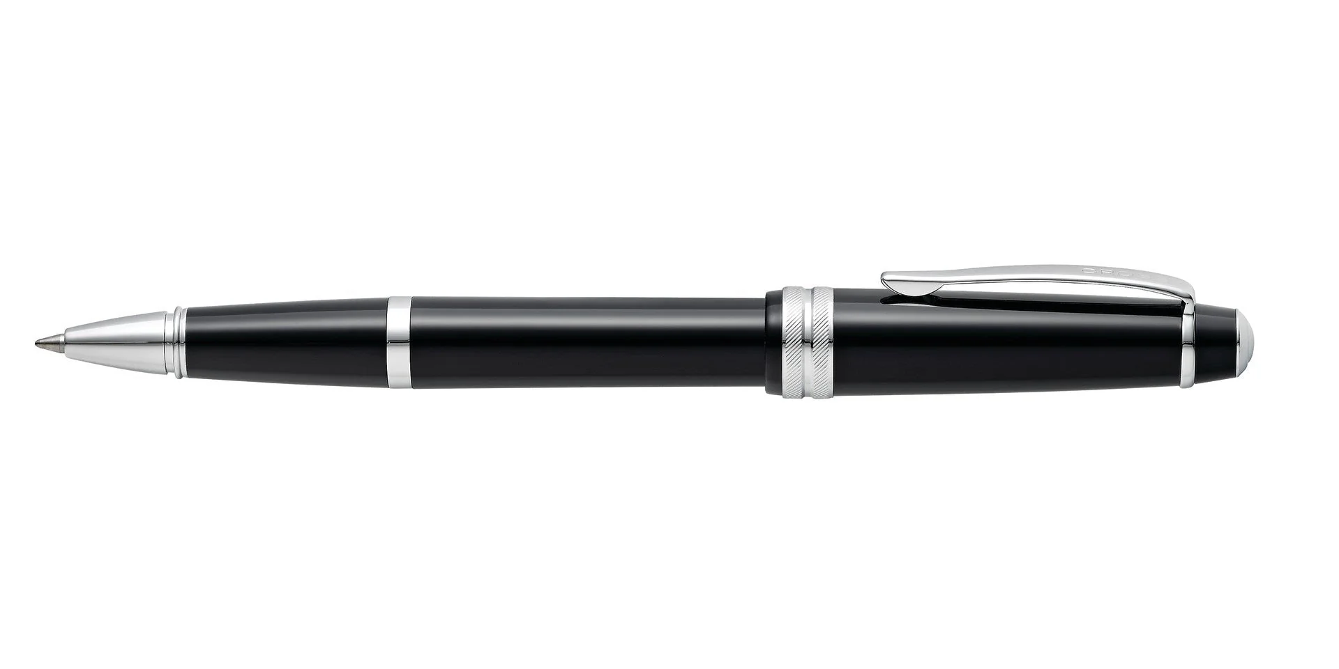 Bailey Light™ Glossy Black Resin Rollerball Pen - Image 4