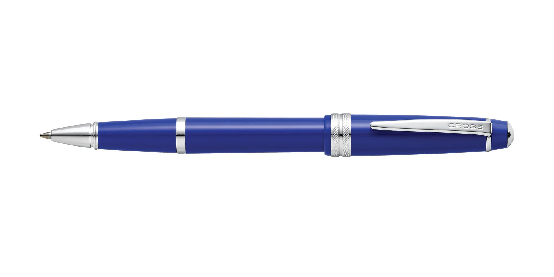 Bailey Light™ Polished Blue Resin Rollerball Pen - Image 3