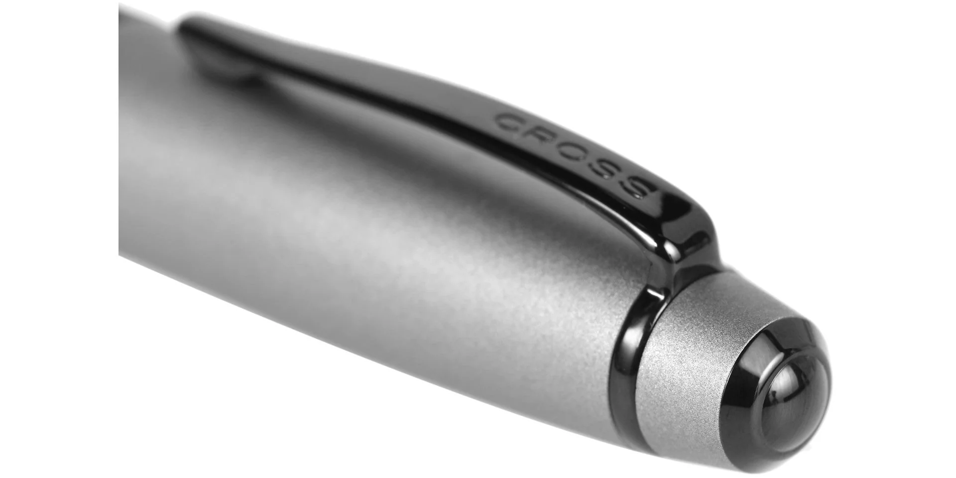 Bailey™ Matte Gray Lacquer Ballpoint Pen - Image 3