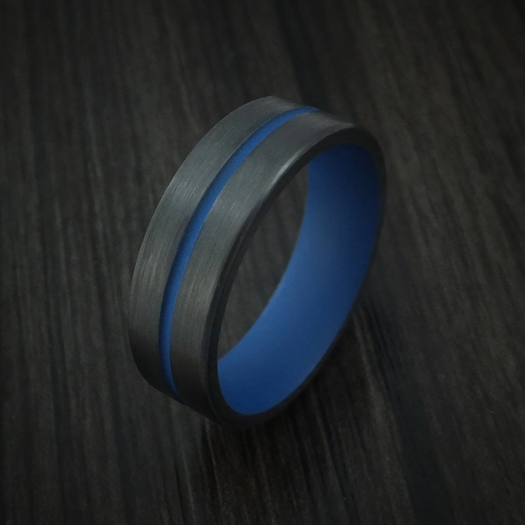 Black Titanium and Cerakote Men's Ring Custom Made Band - Image 4