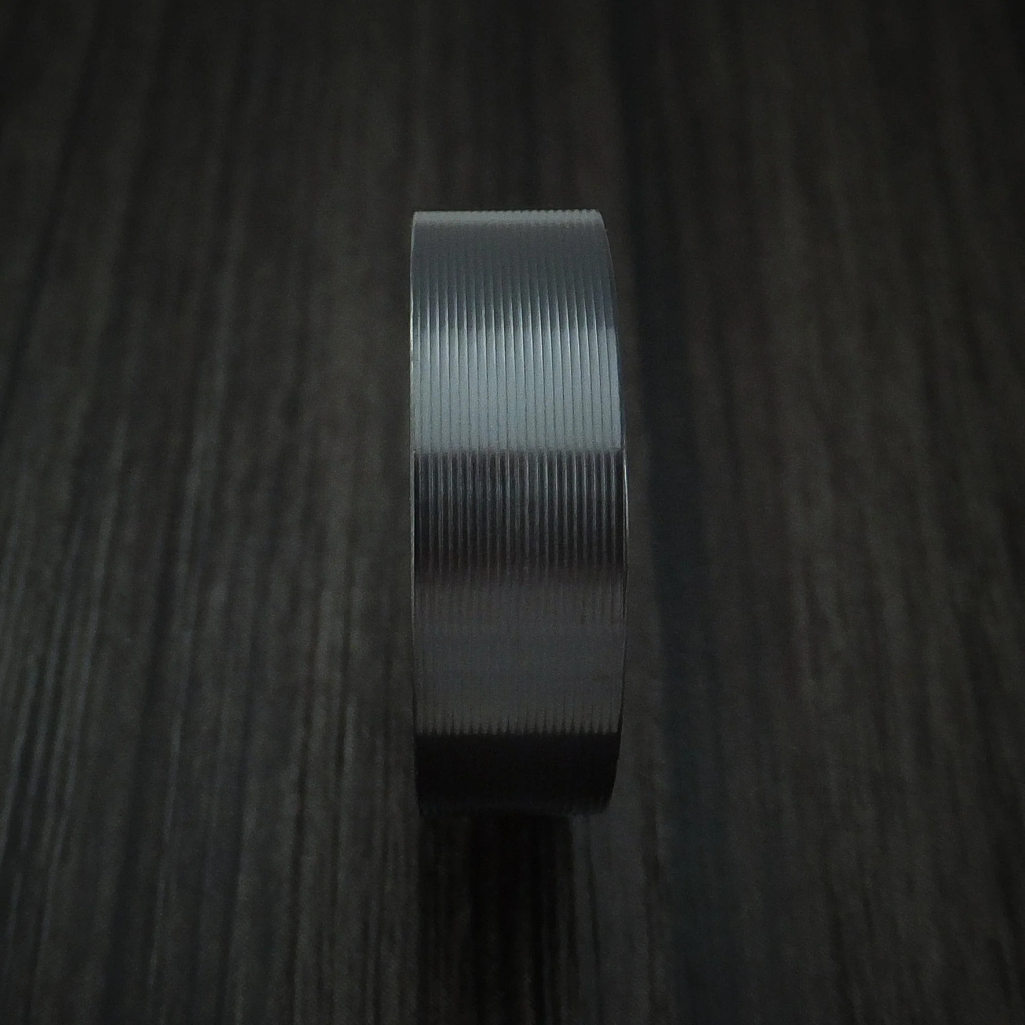 Black Titanium and Walnut Hard Wood Sleeve Men's Ring Custom Made - Image 3