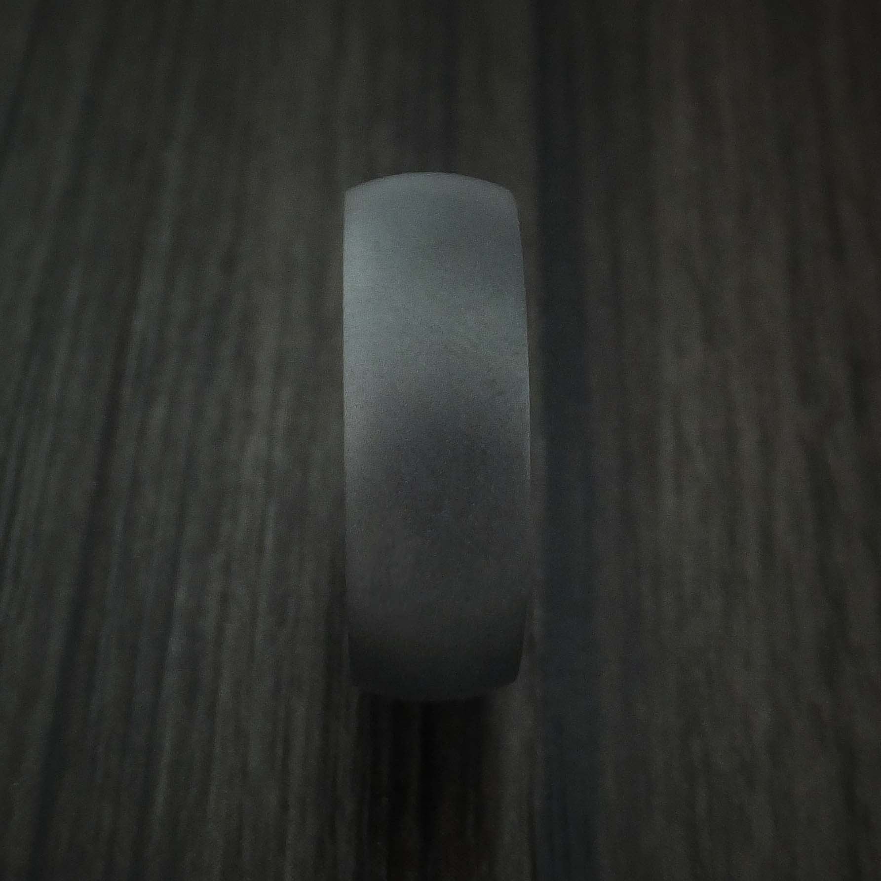 Black Titanium Men's Ring with Hardwood Sleeve Custom Made Band - Image 3
