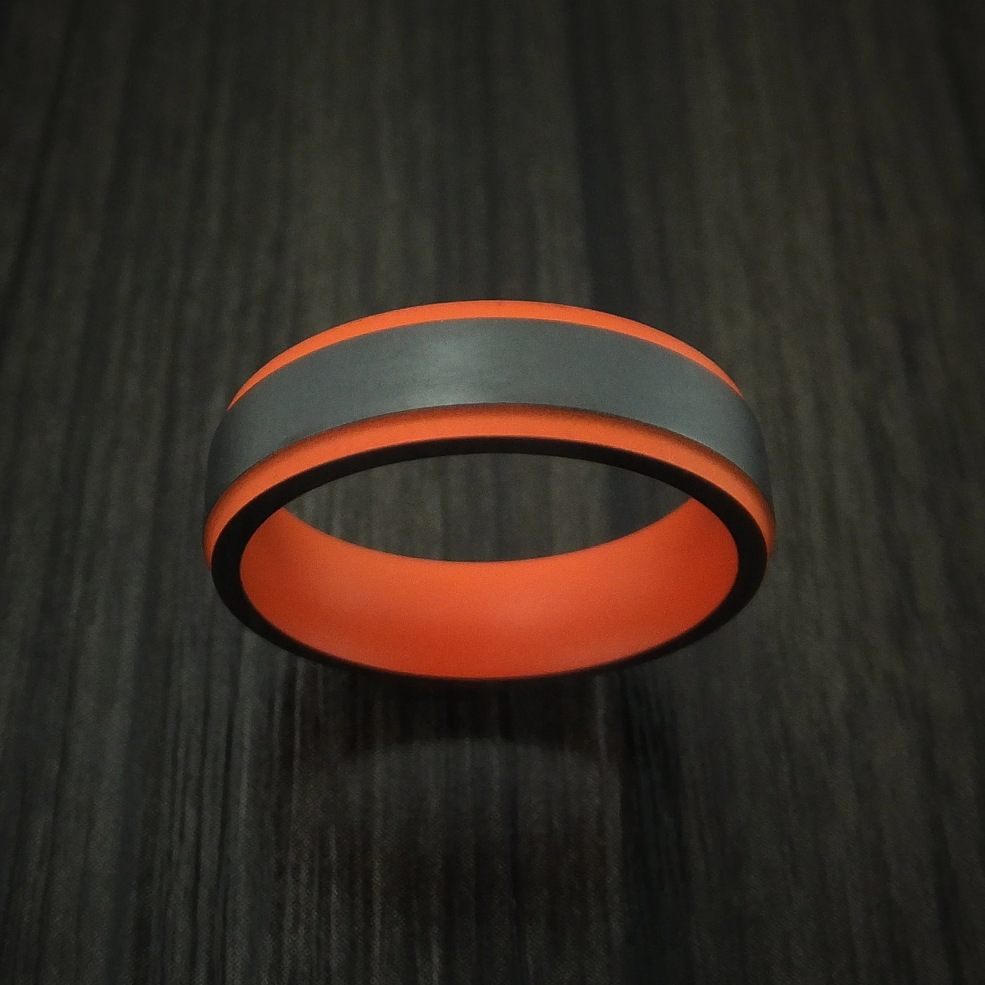 Black Zirconium and Cerakote Men's Ring Custom Made - Image 4