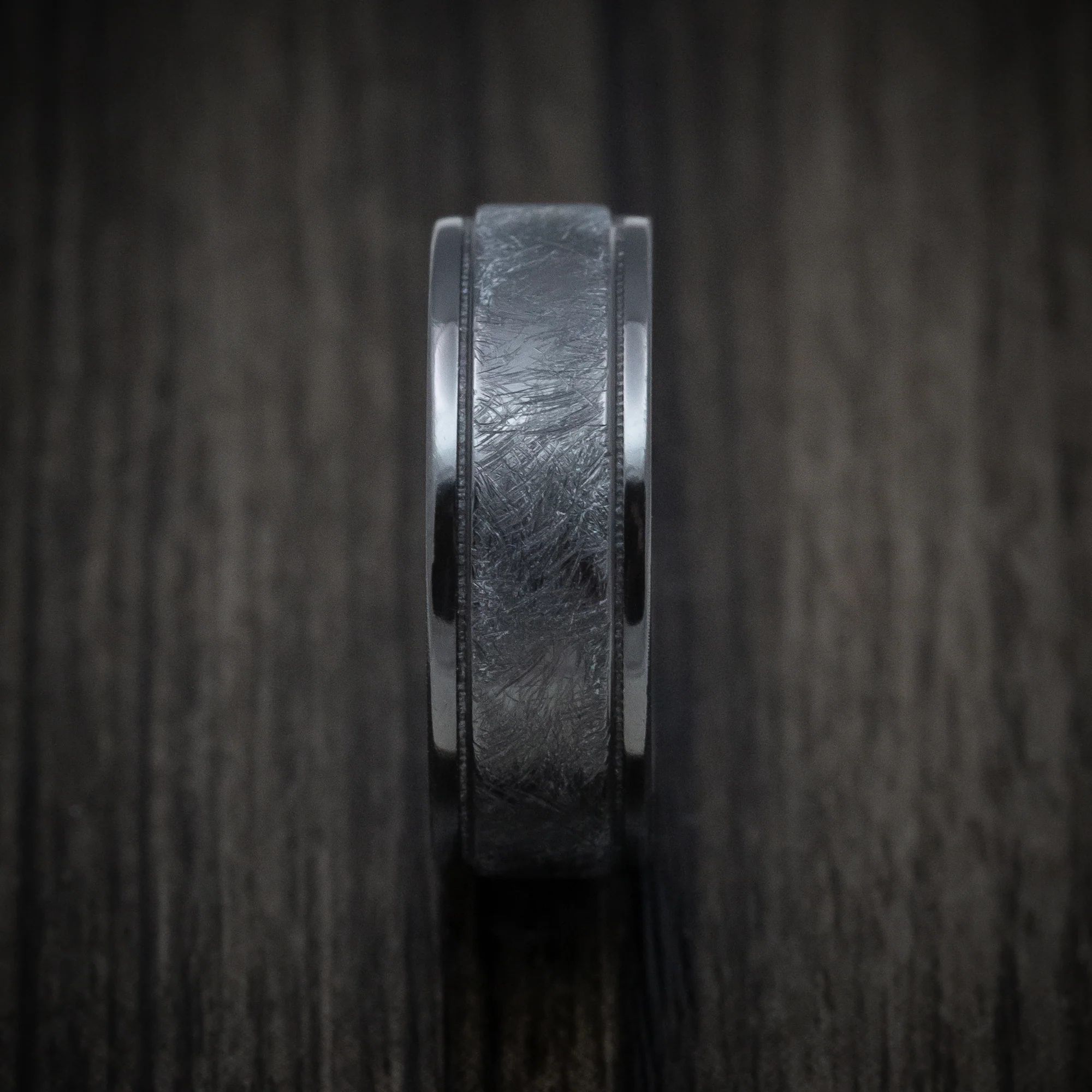 Black Zirconium and King's Camo Men's Ring Custom Made Band - Image 4