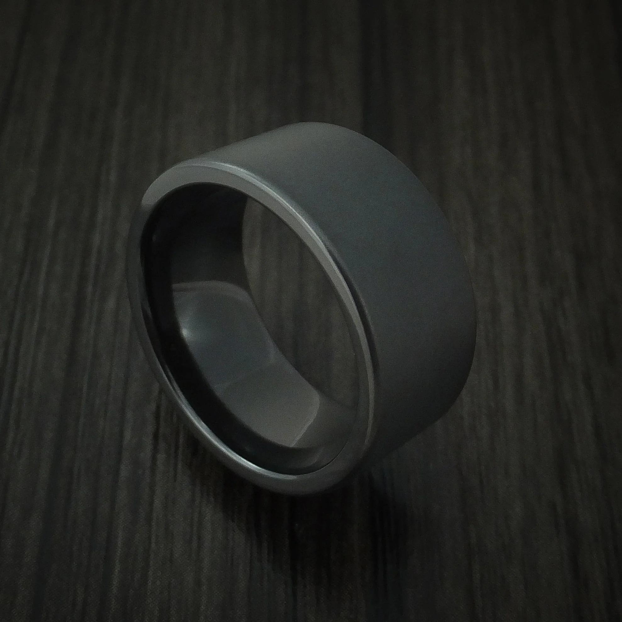 Black Zirconium Men's Ring Traditional Style Band
