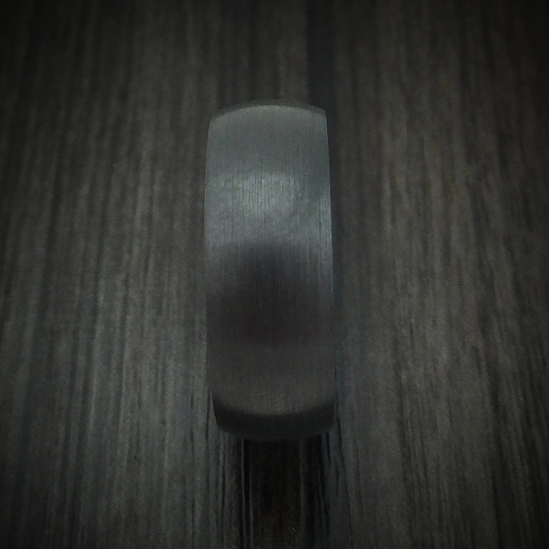 Black Zirconium Men's Ring with Damascus Steel Sleeve - Image 3