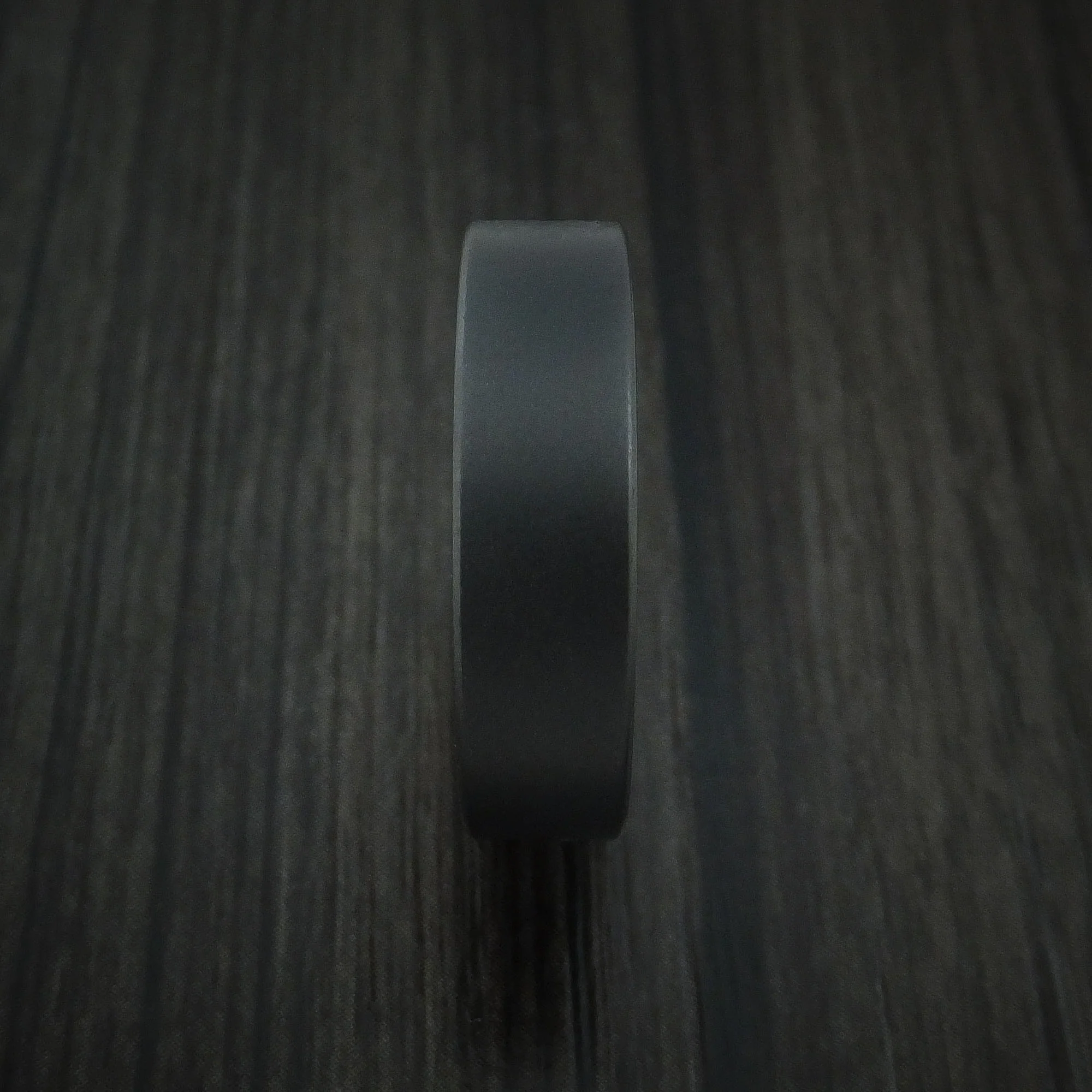 Black Zirconium Men's Ring with Dewalt Yellow Cerakote Sleeve Custom Made Band - Image 3