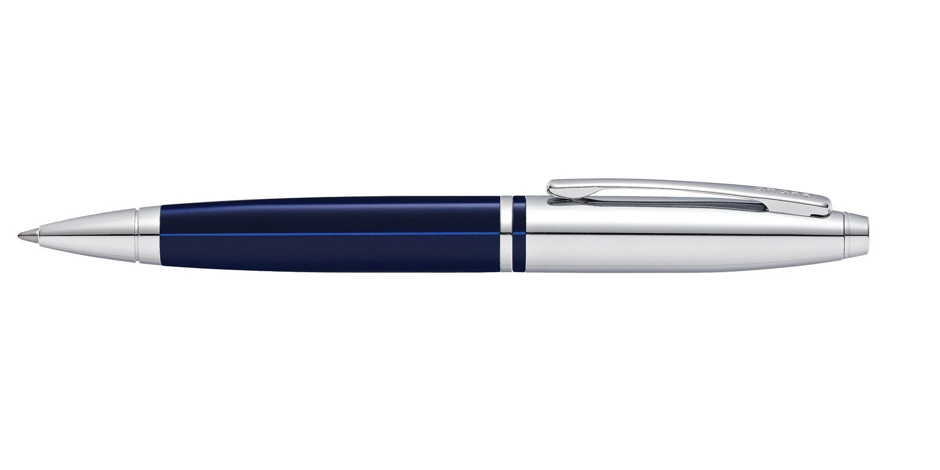 Calais™ Chrome & Blue Lacquer Ballpoint Pen - Image 4