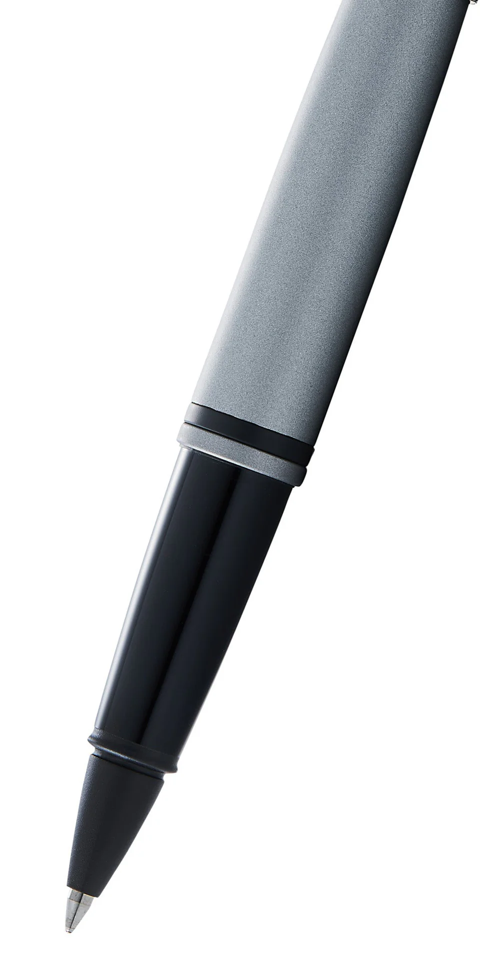 Calais™ Matte Gray and Black Lacquer Rollerball Pen - Image 2