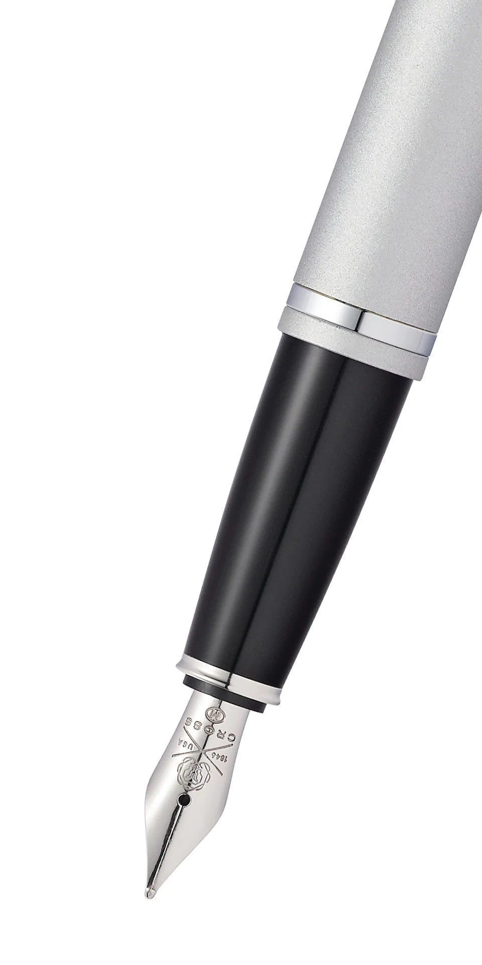 Calais™ Satin Chrome Stainless Steel Fine Nib Fountain Pen - Image 2