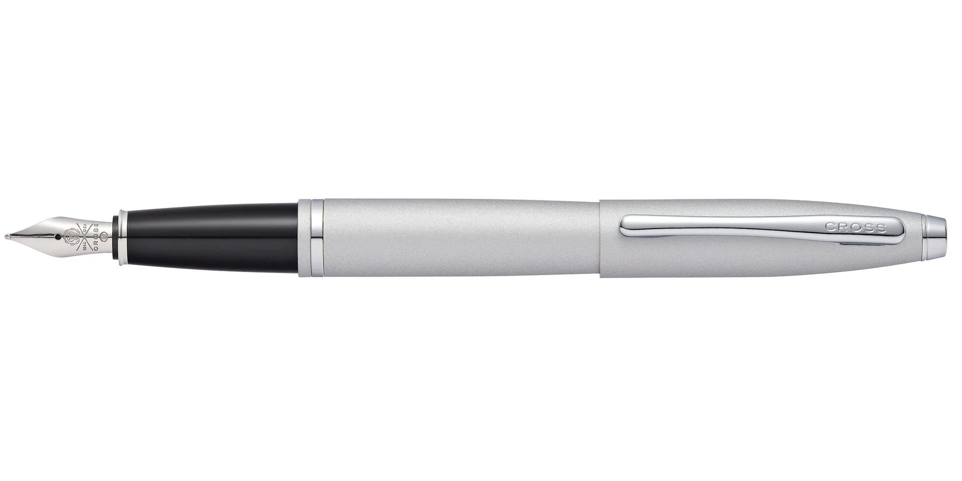 Calais™ Satin Chrome Stainless Steel Fine Nib Fountain Pen - Image 3