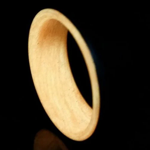 Carbon Fiber Men's Ring with Orange Glow Sleeve - Image 5
