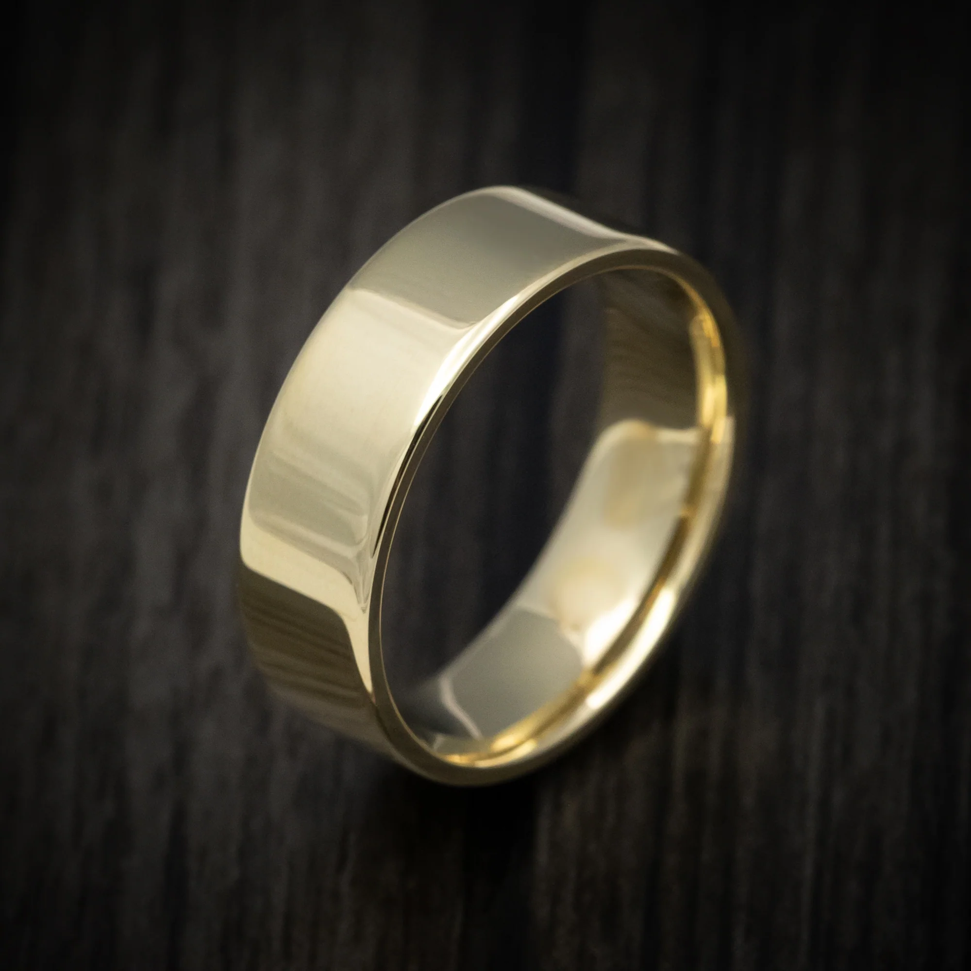 Classic Gold 7mm Wide Wedding Men's Band - Image 3