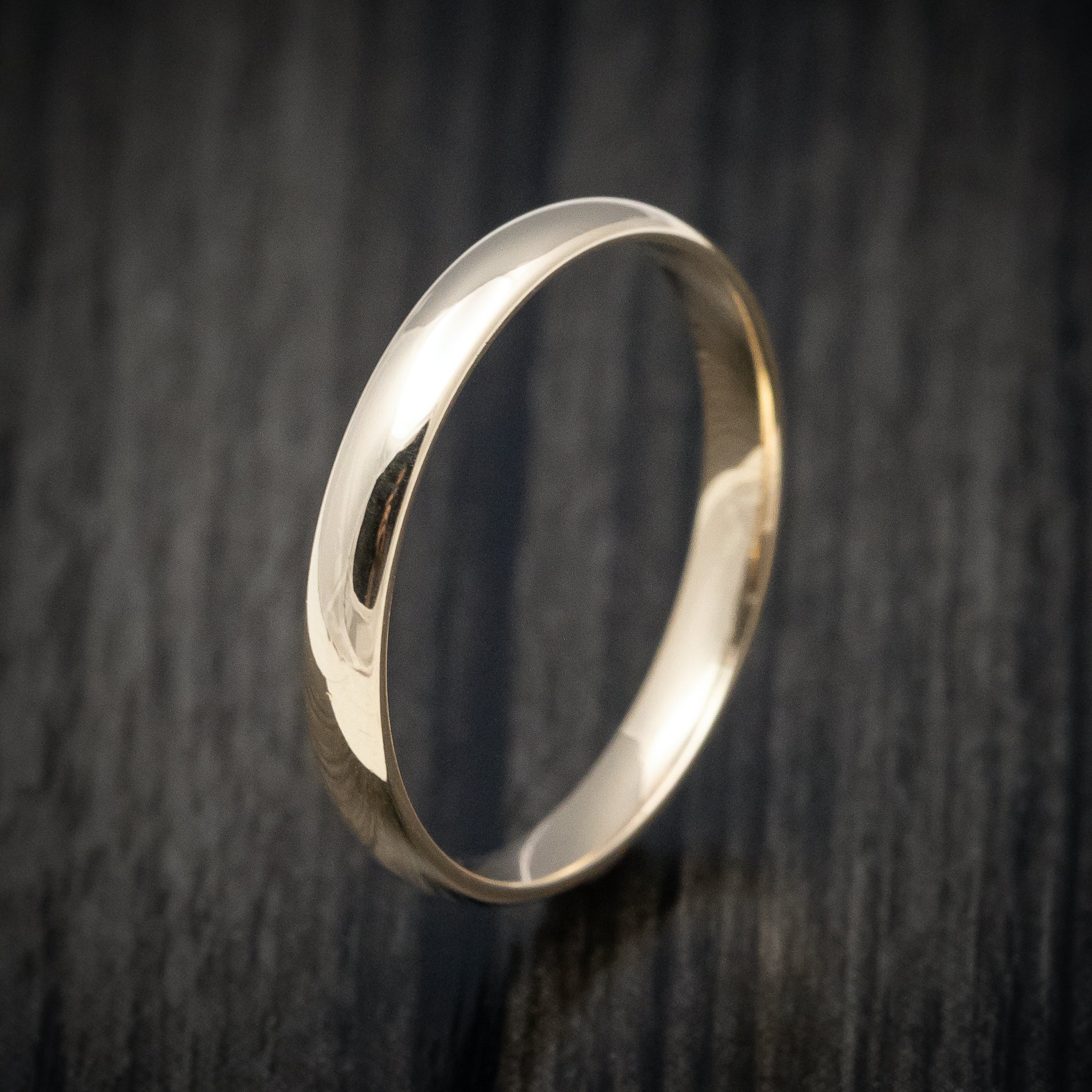 Classic Gold Narrow 3mm Wedding Men's Band - Image 3