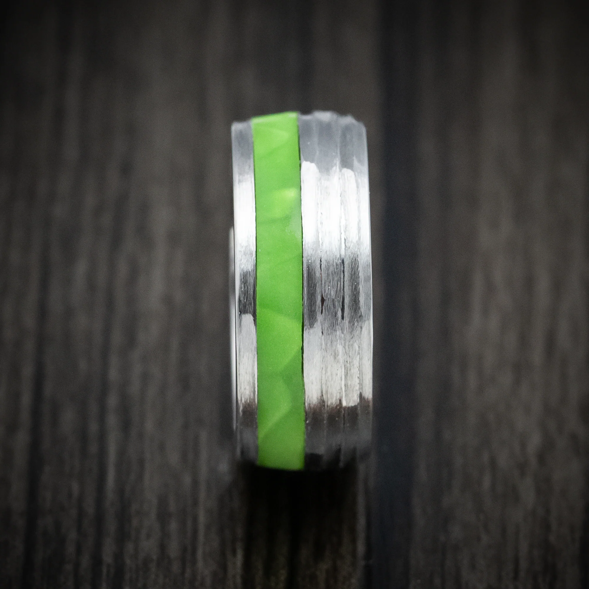 Cobalt Chrome and Juma Inlay Men's Ring Custom Made Band - Image 3