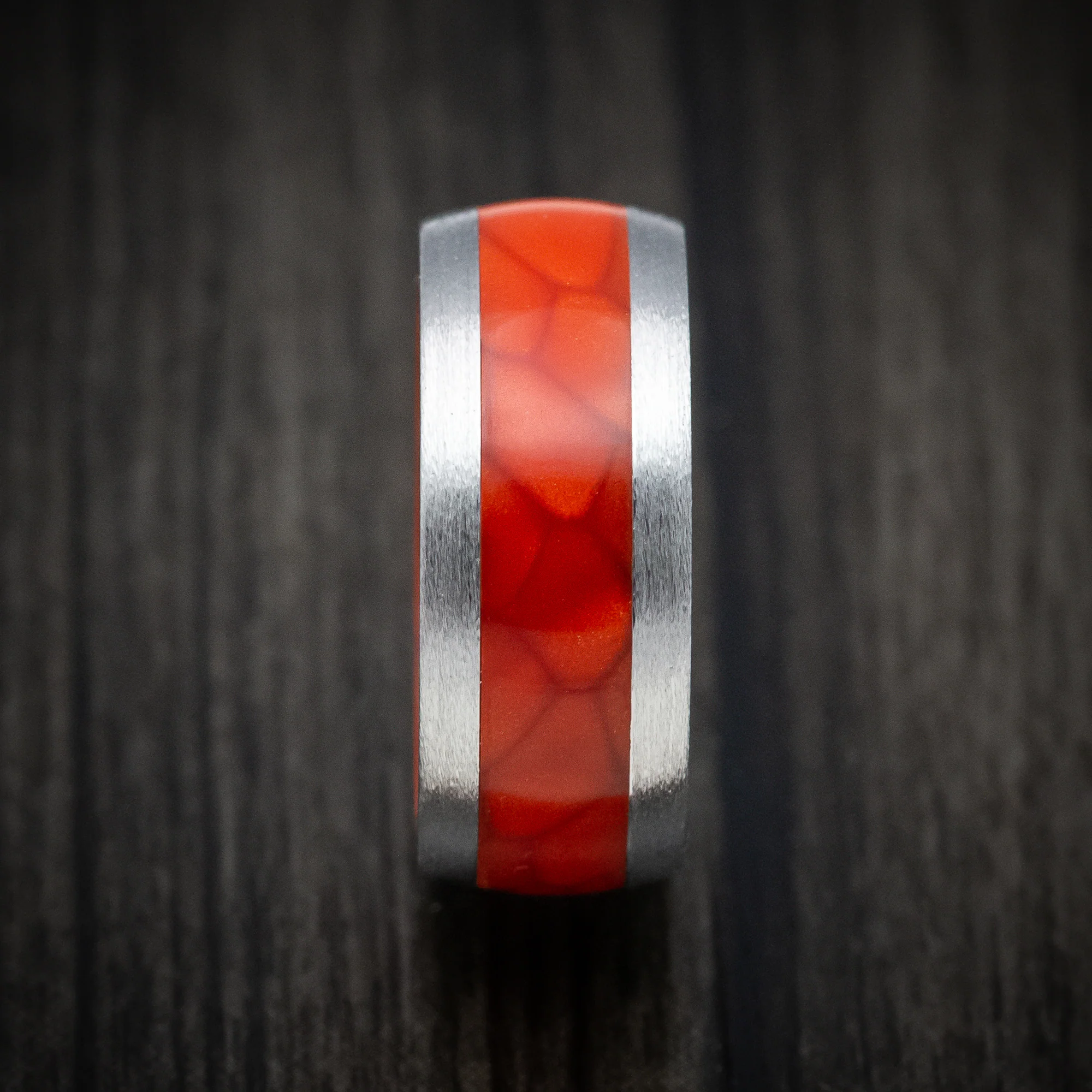 Cobalt Chrome and Juma Sleeve and Inlay Men's Ring Custom Made Band - Image 3