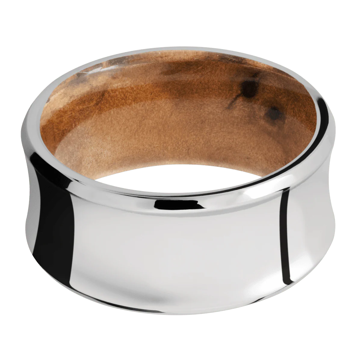 Cobalt Chrome + Polish , Polish Finish + Thuya Burl - Image 3