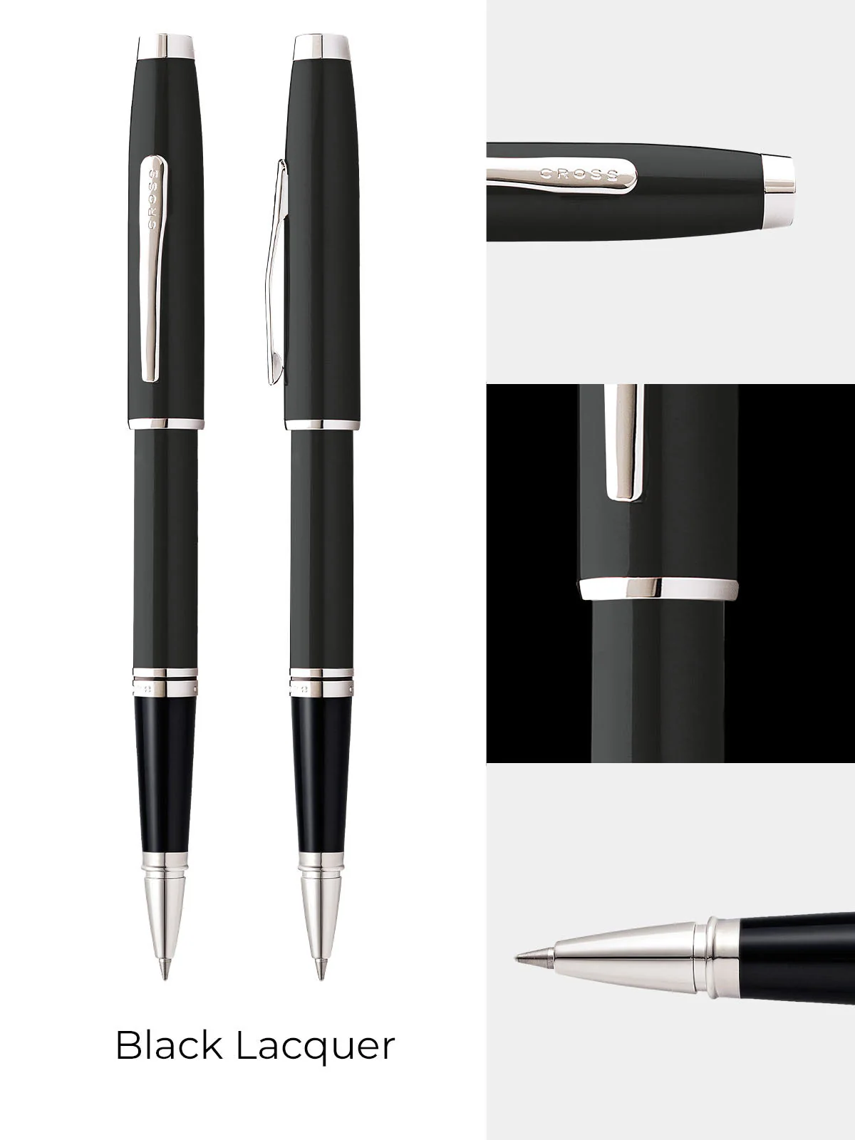 Coventry Black Lacquer Rollerball Pen - Image 3