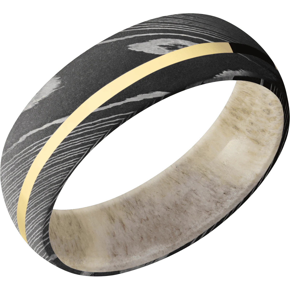 Damascus + Acid Finish + Antler - Image 2