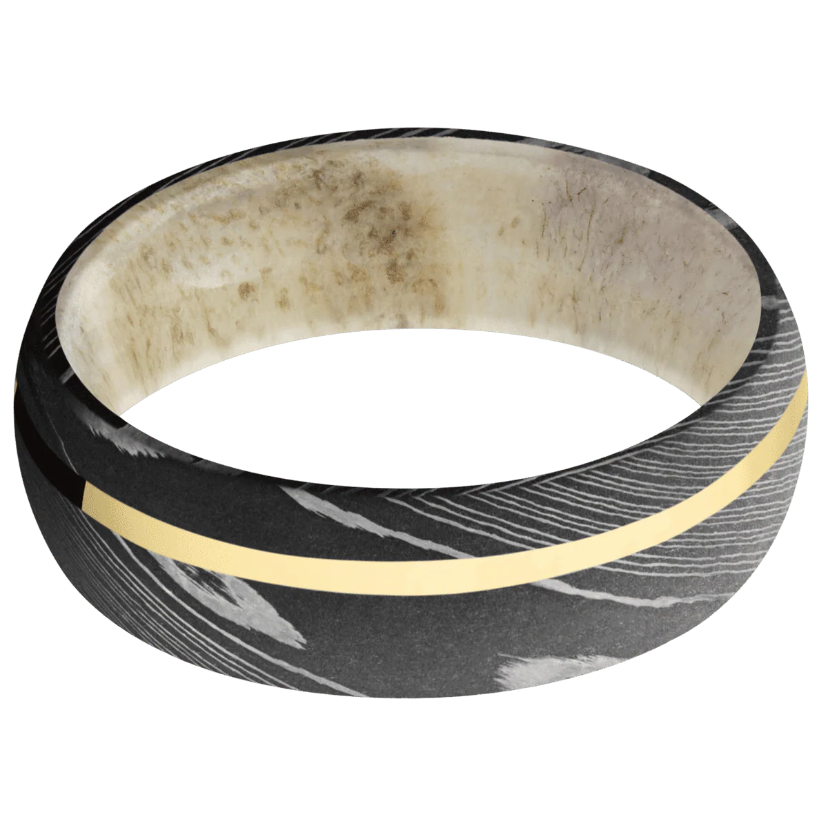 Damascus + Acid Finish + Antler - Image 3