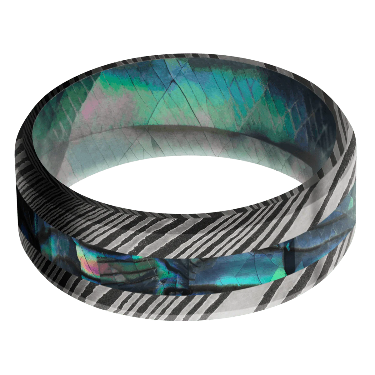 Damascus + Acid Finish + Black Mother of Pearl - Image 3
