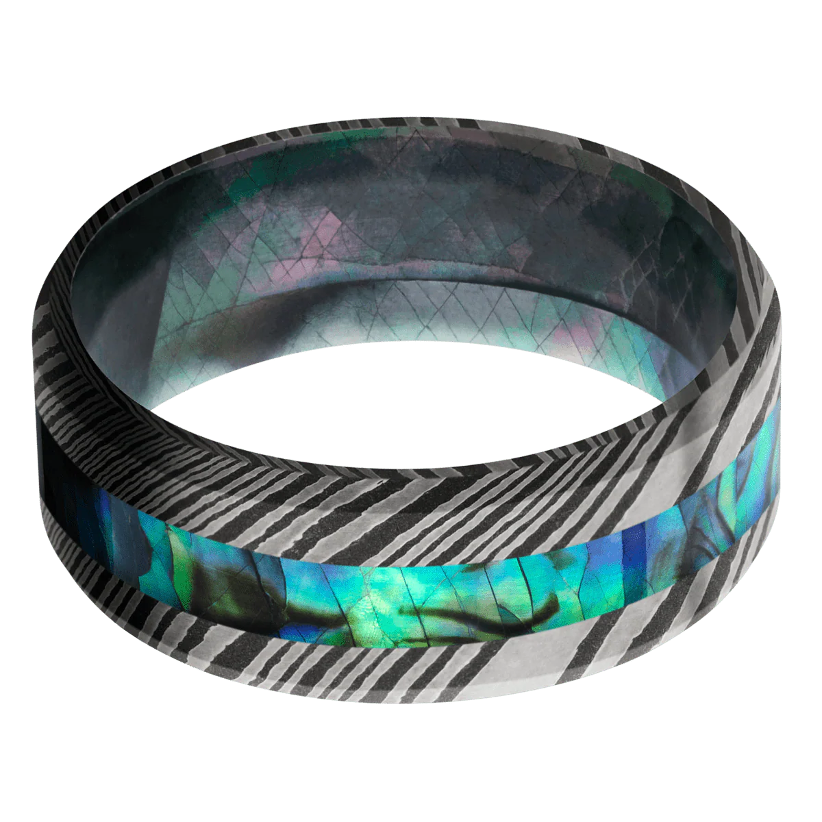 Damascus + Acid Finish + Black Mother of Pearl - Image 3