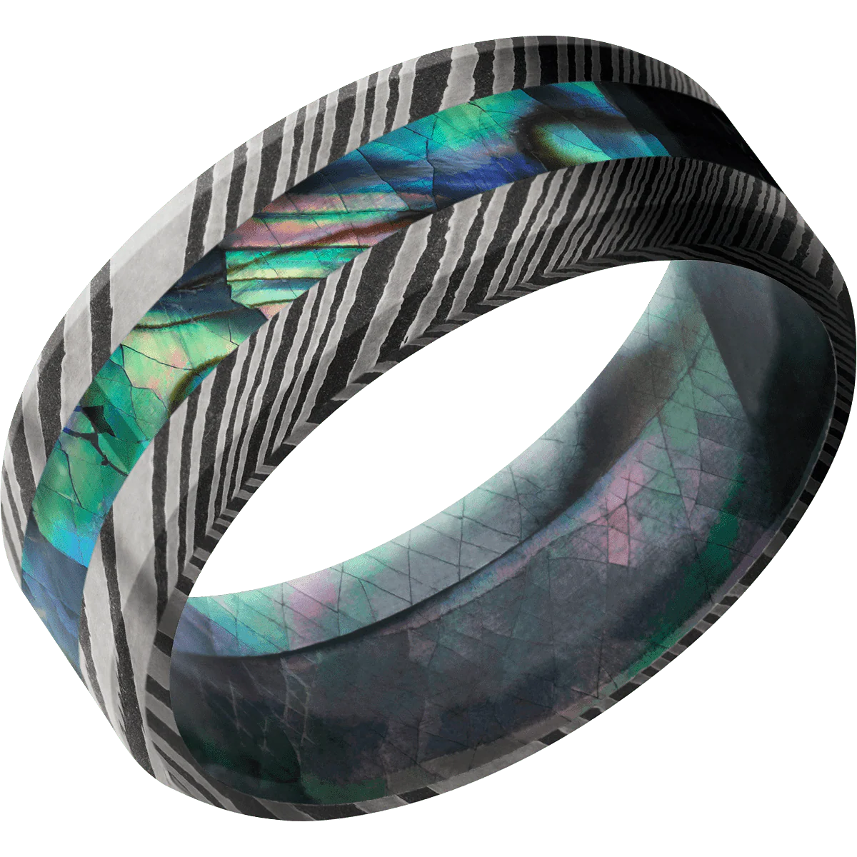 Damascus + Acid Finish + Black Mother of Pearl - Image 2