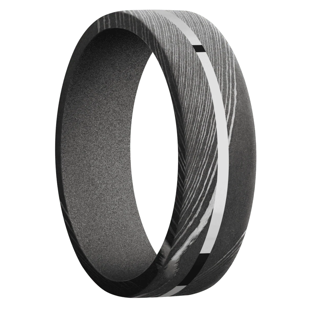 Damascus + Acid Finish + Gun Metal Grey