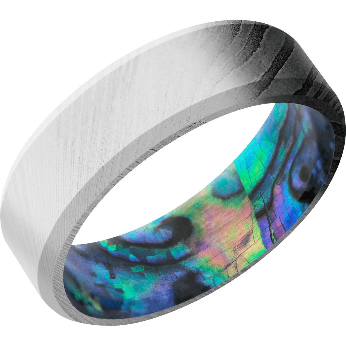 Damascus + Bead Finish + Abalone - Image 2