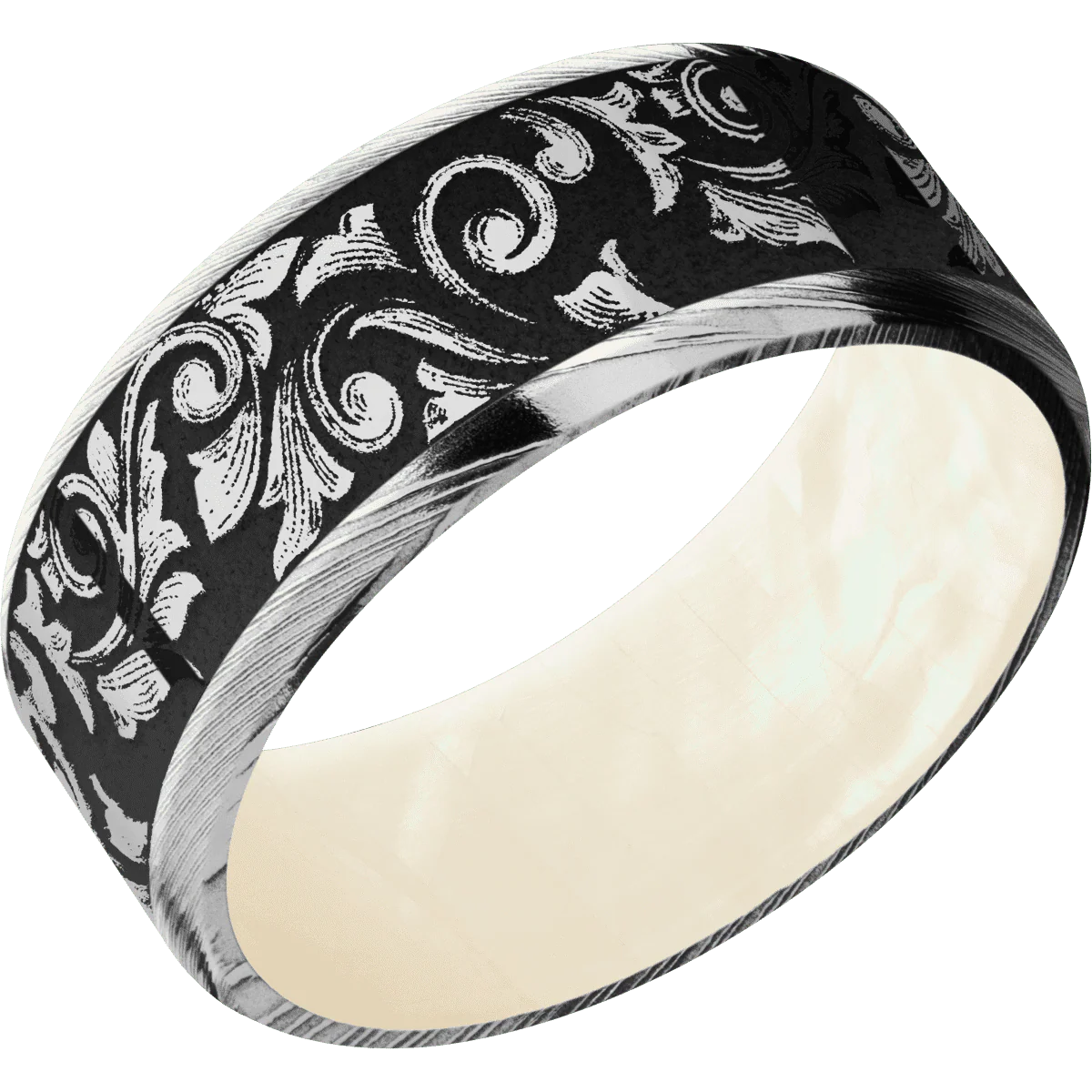 Damascus + Polish Finish + Freshwater Mother of Pearl - Image 2