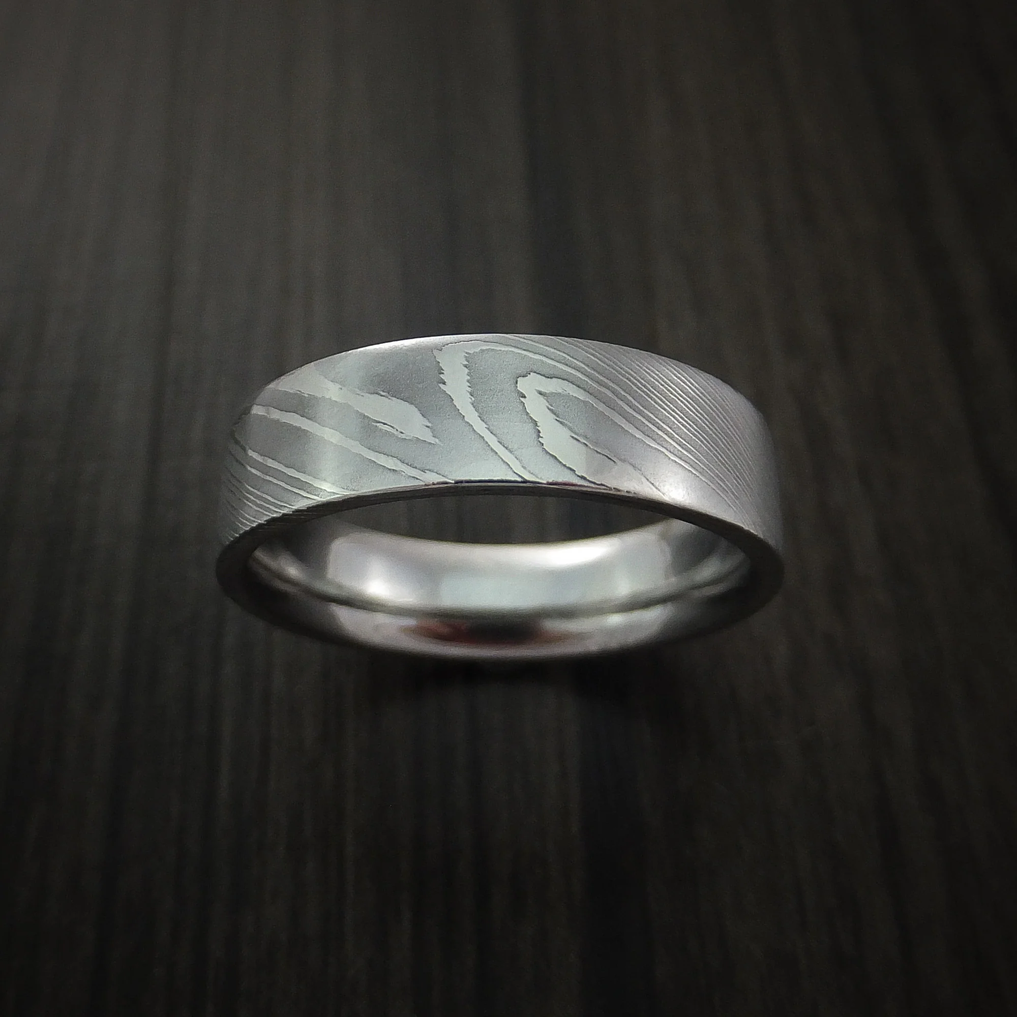 Damascus Steel Men's Ring Wedding Band Genuine Craftsmanship - Image 2