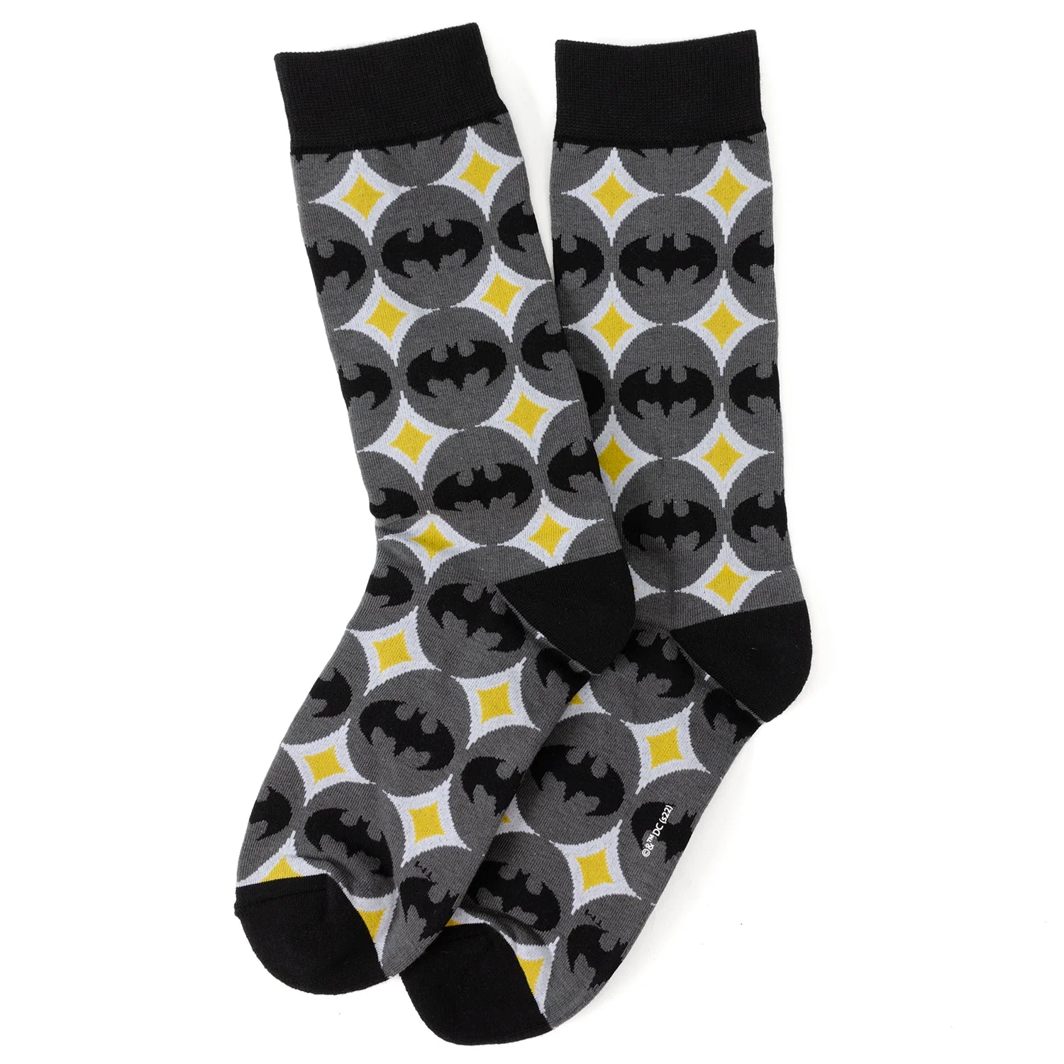 DC Batman Circle Gray Black Men's Socks - Image 2