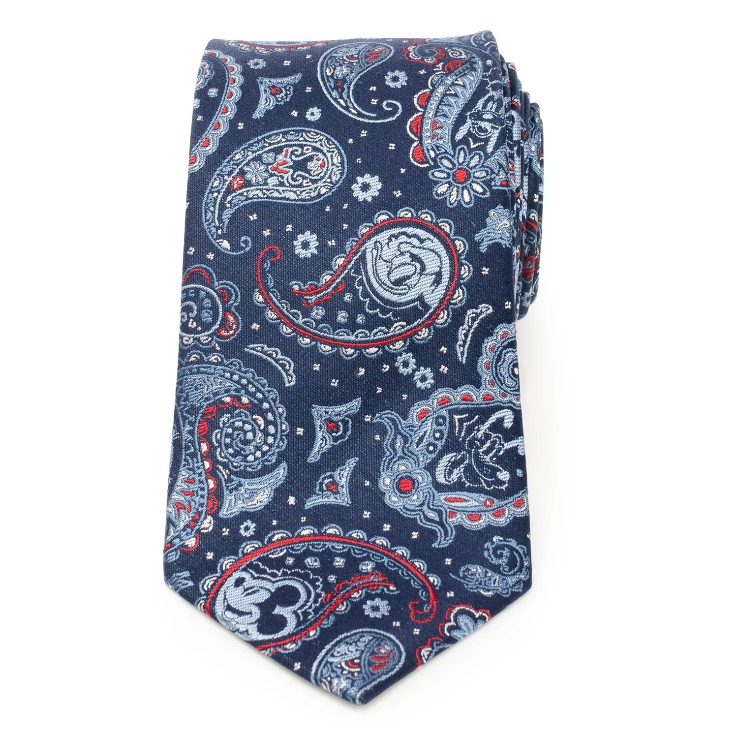 Disney Mickey and Friends Paisley Blue Multi Men's Tie - Image 3