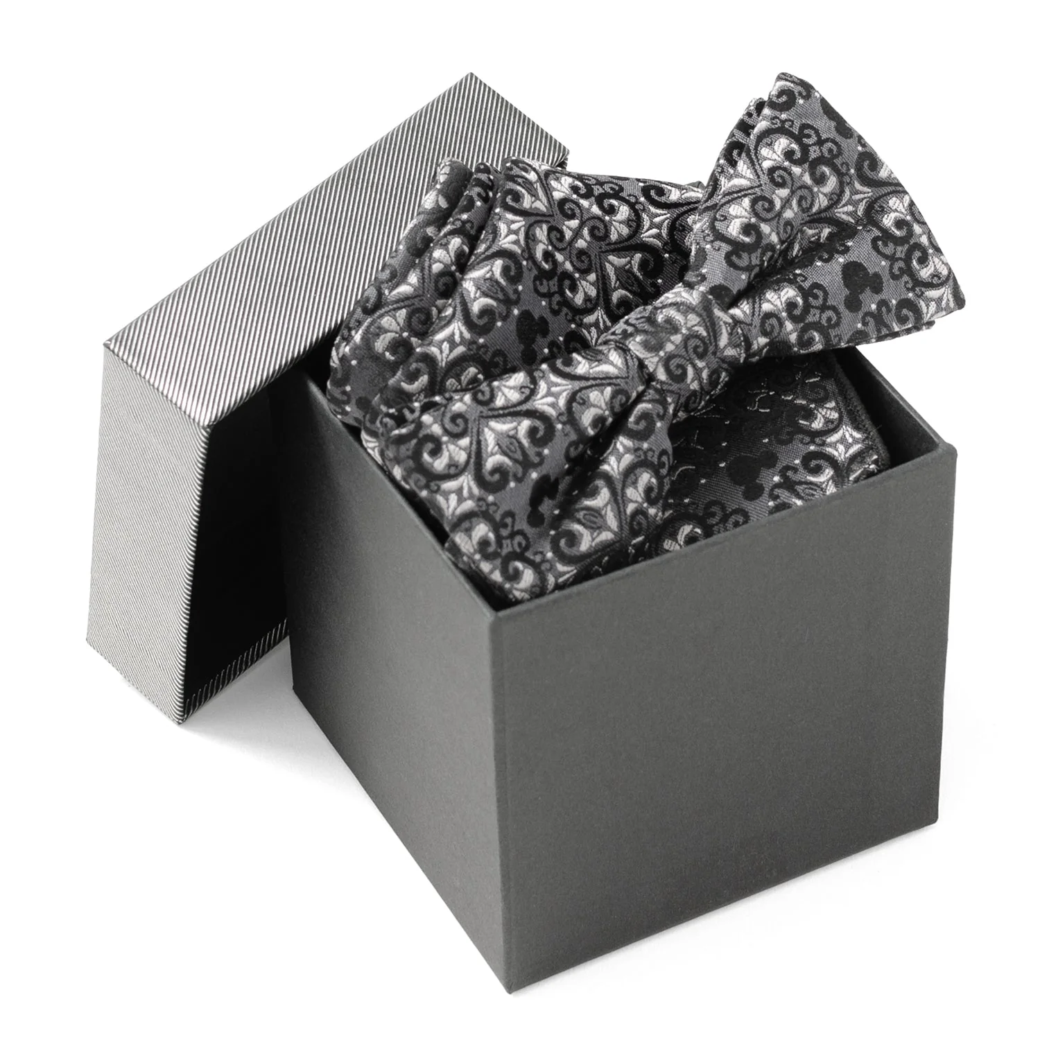 Disney Mickey Mouse Damask Pocket Square and Bow Tie Gift Set - Image 2