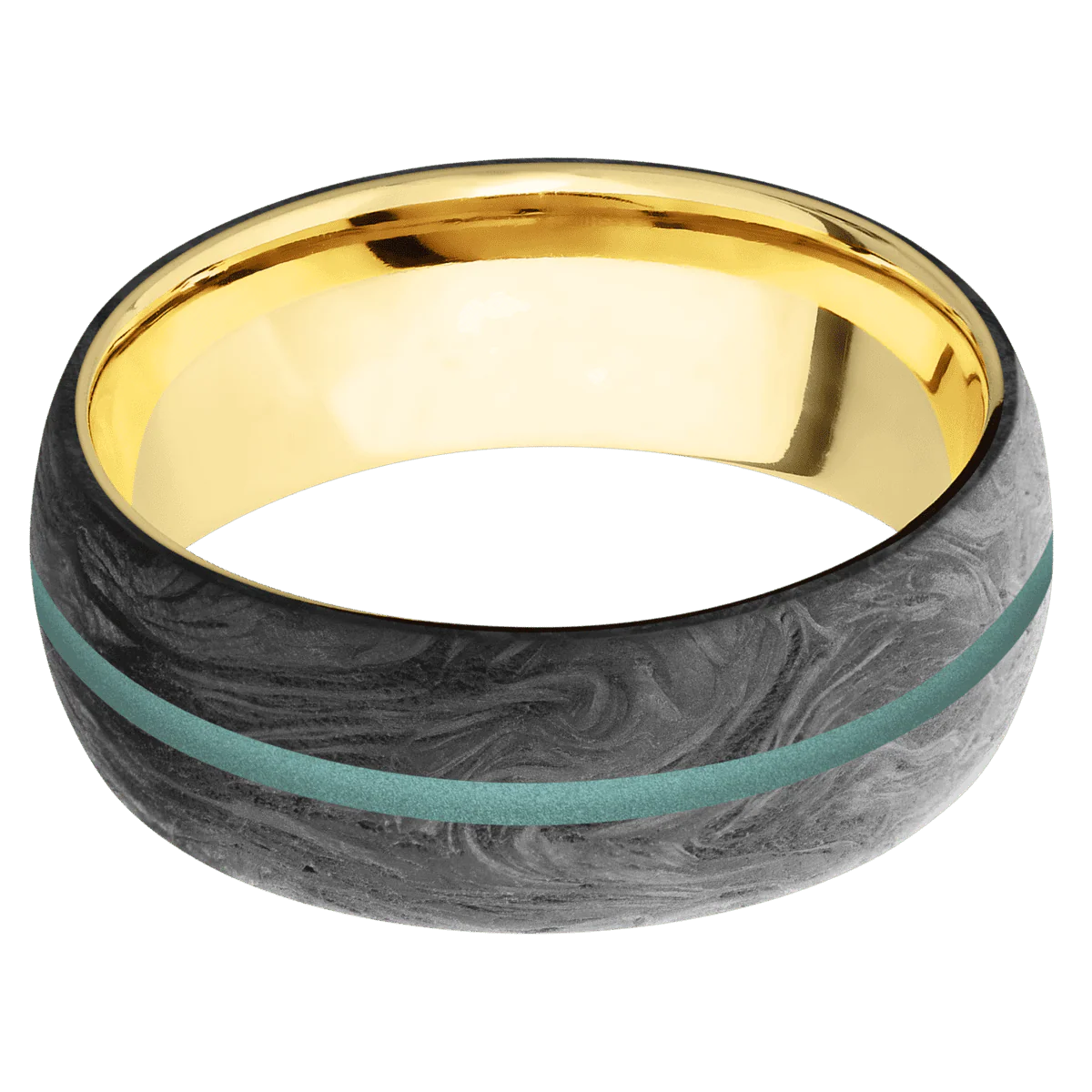Forged Carbon Fiber + None Finish + 14K Yellow Gold - Image 3