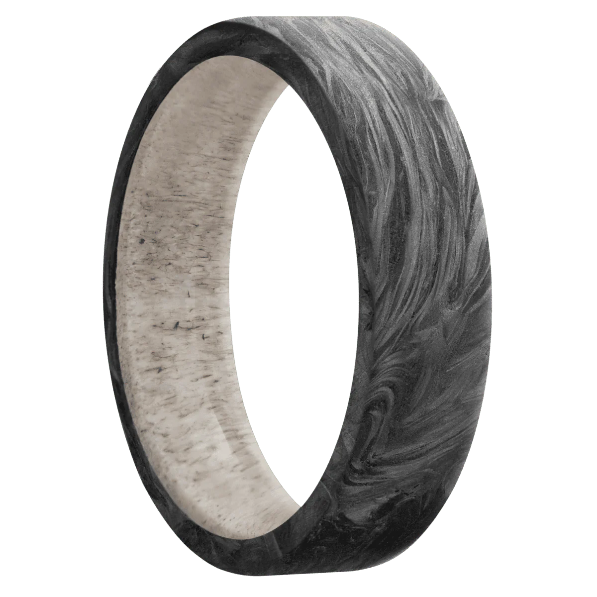 Forged Carbon Fiber + None Finish + Antler