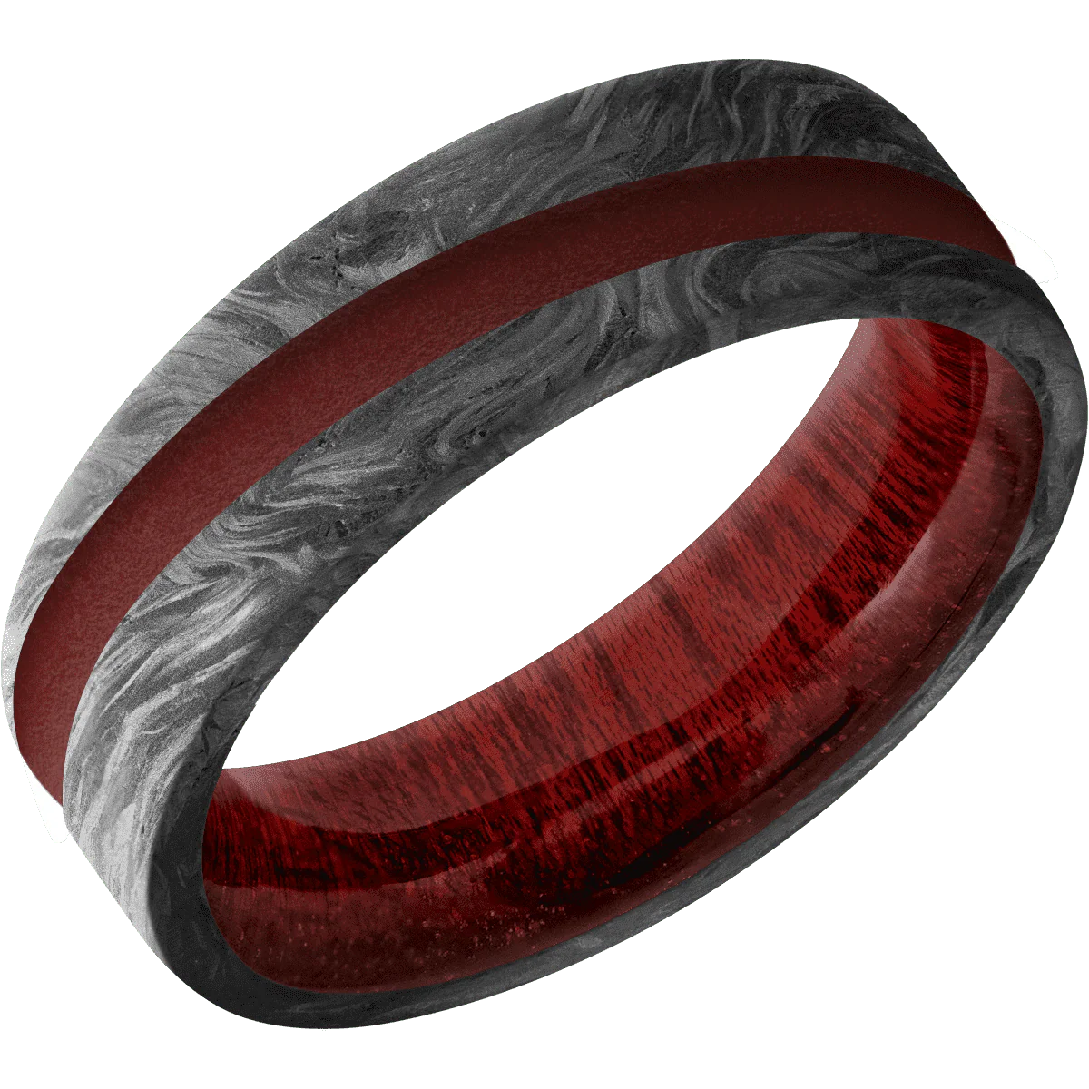Forged Carbon Fiber + None Finish + Blood Wood - Image 2