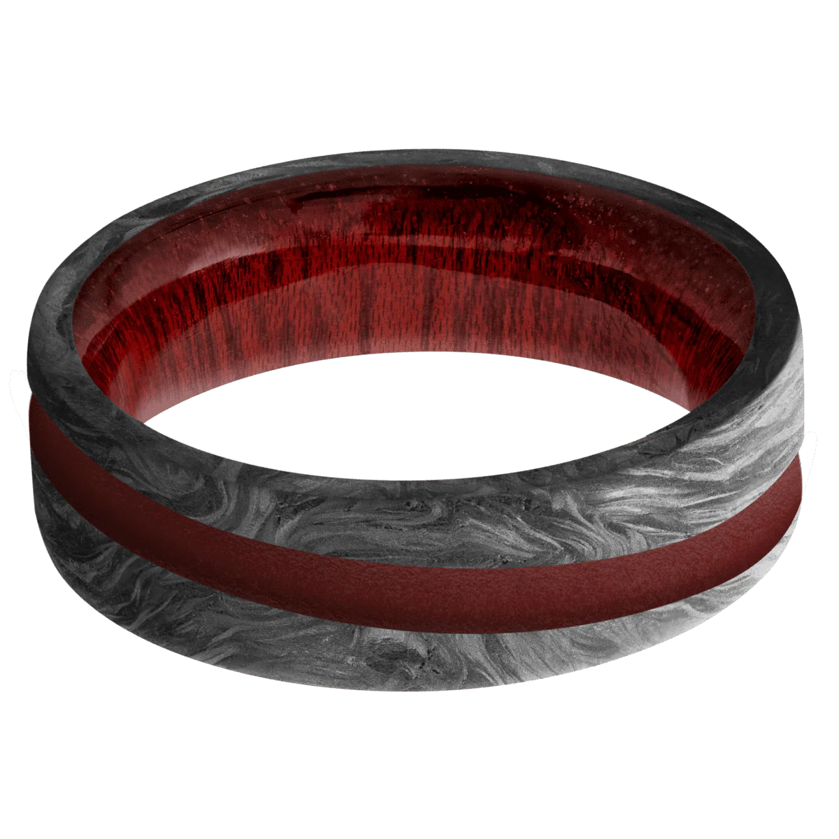 Forged Carbon Fiber + None Finish + Blood Wood - Image 3