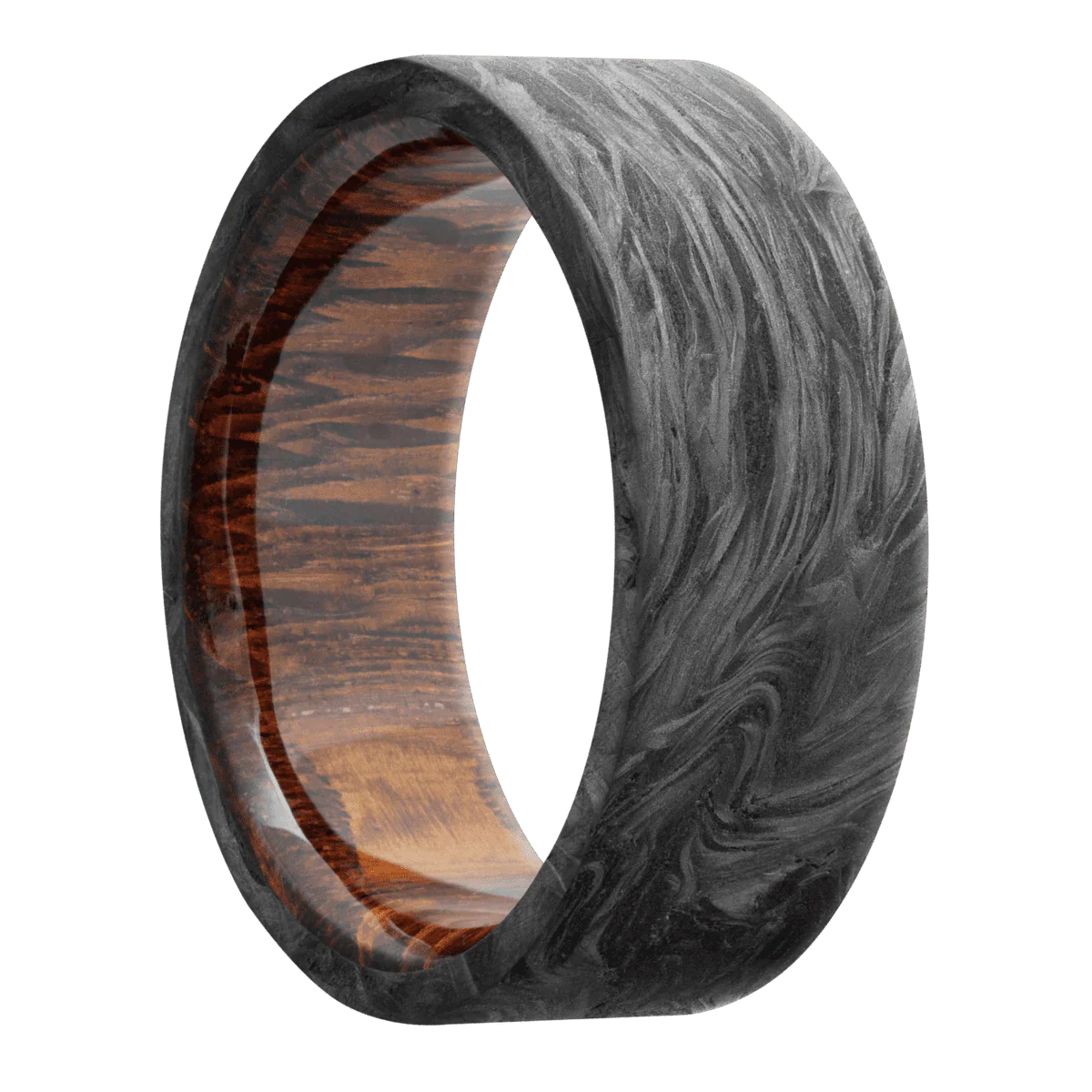 Forged Carbon Fiber + None Finish + Leopard Wood