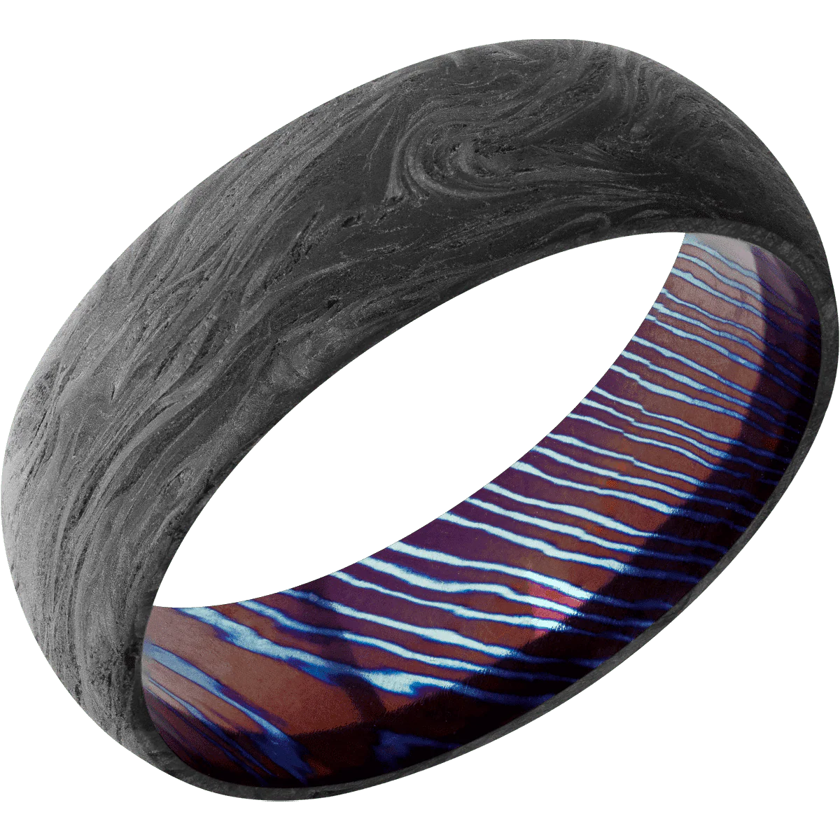 Forged Carbon Fiber + None Finish + Titanium Damascus - Image 2